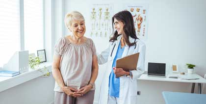woman meeting with doctor 