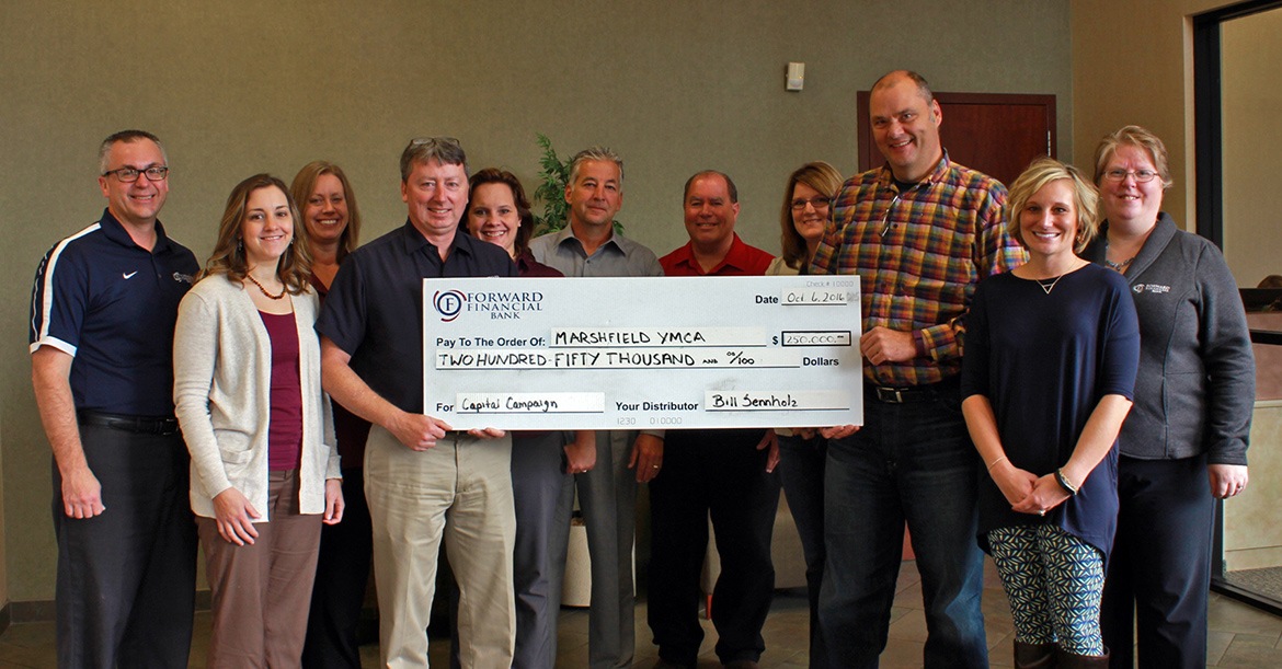 Forward Pledges $250,000 Towards Marshfield Clinic Health System YMCA Expansion