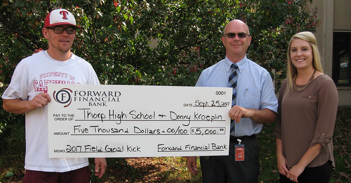 Successful $5,000 Field Goal Kick at Thorp