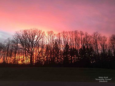 Winners of the 2019 Employee Calendar Photo Contest - November Sunset
