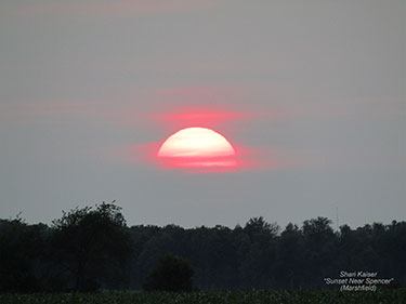 Winners of the 2019 Employee Calendar Photo Contest - Sunset Near Spencer