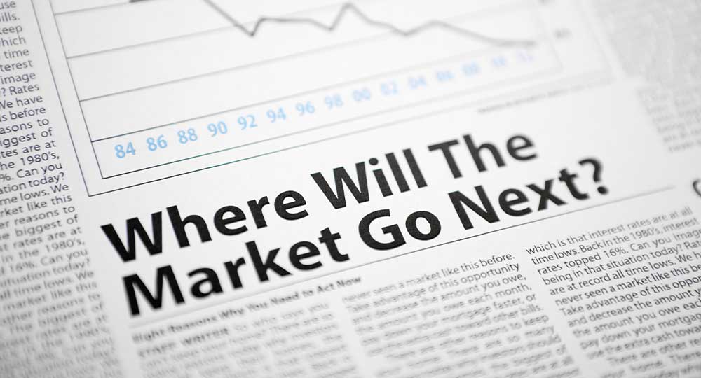 Market volatility article in the news.