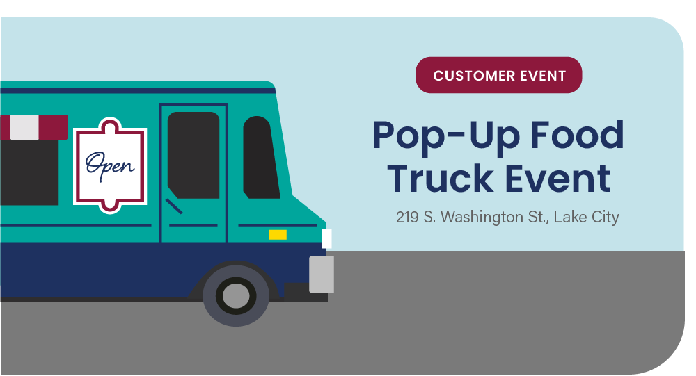 Pop-Up Food Truck Event at Forward Bank in Lake City, MN!